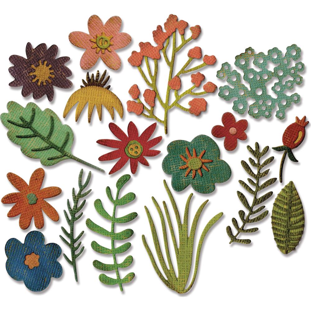 Funky Floral #1 - Sizzix Thinlits Dies By Tim Holtz
