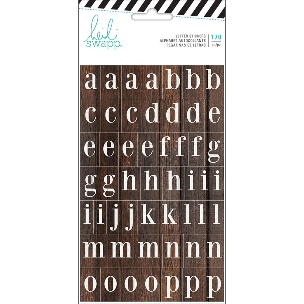 Woodgrain - Hawthorne Alphabet Stickers