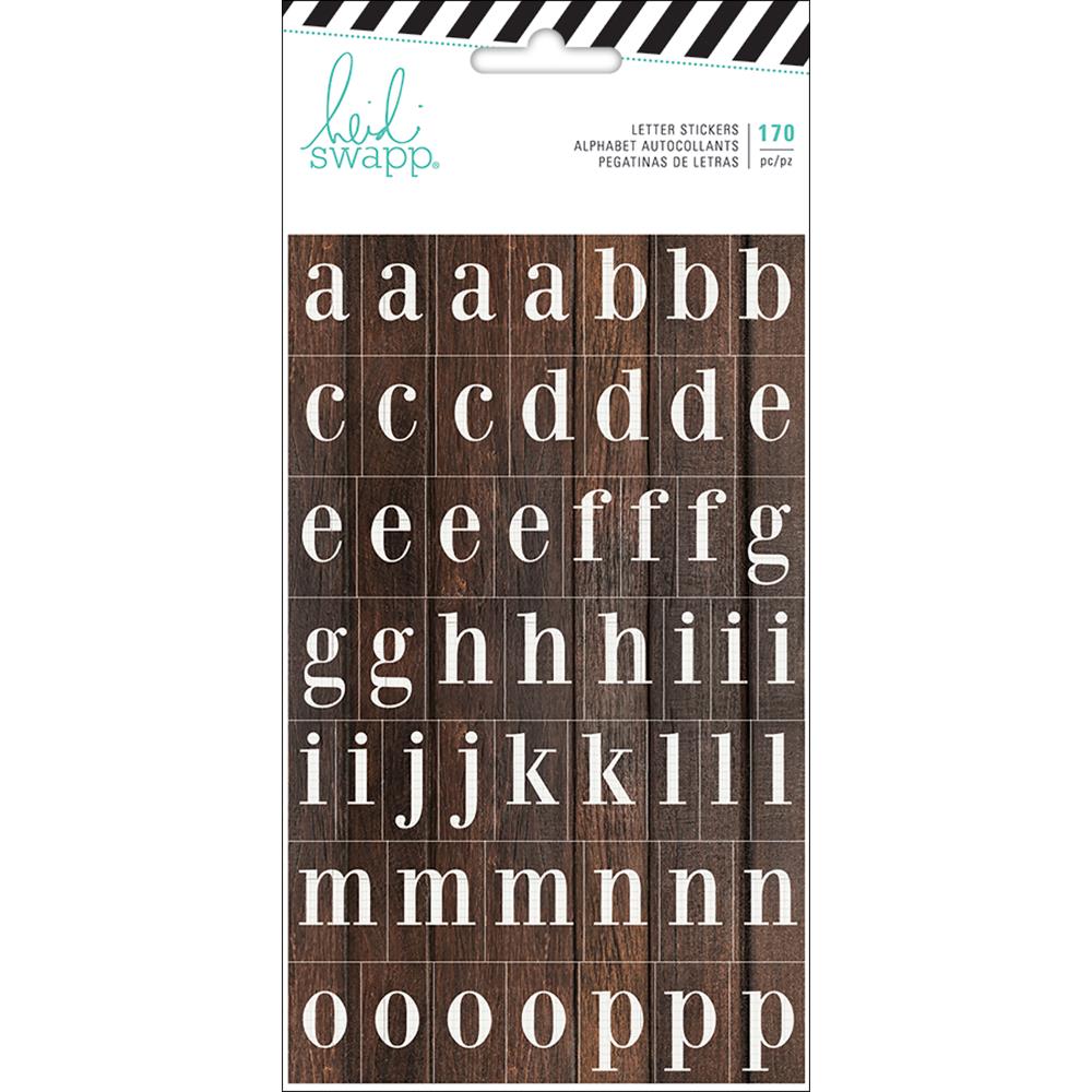 Woodgrain - Hawthorne Alphabet Stickers Woodgrain - Hawthorne Alphabet Stickers