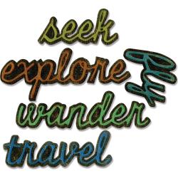 Shadow Script #3 - Sizzix Thinlits Dies By Tim Holtz