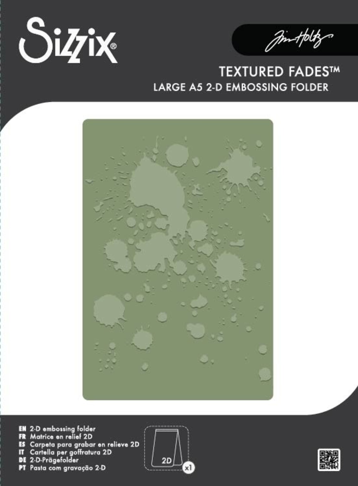 Ink Splats - 2D Texture Fades A5 Embossing Folder by Tim Holtz