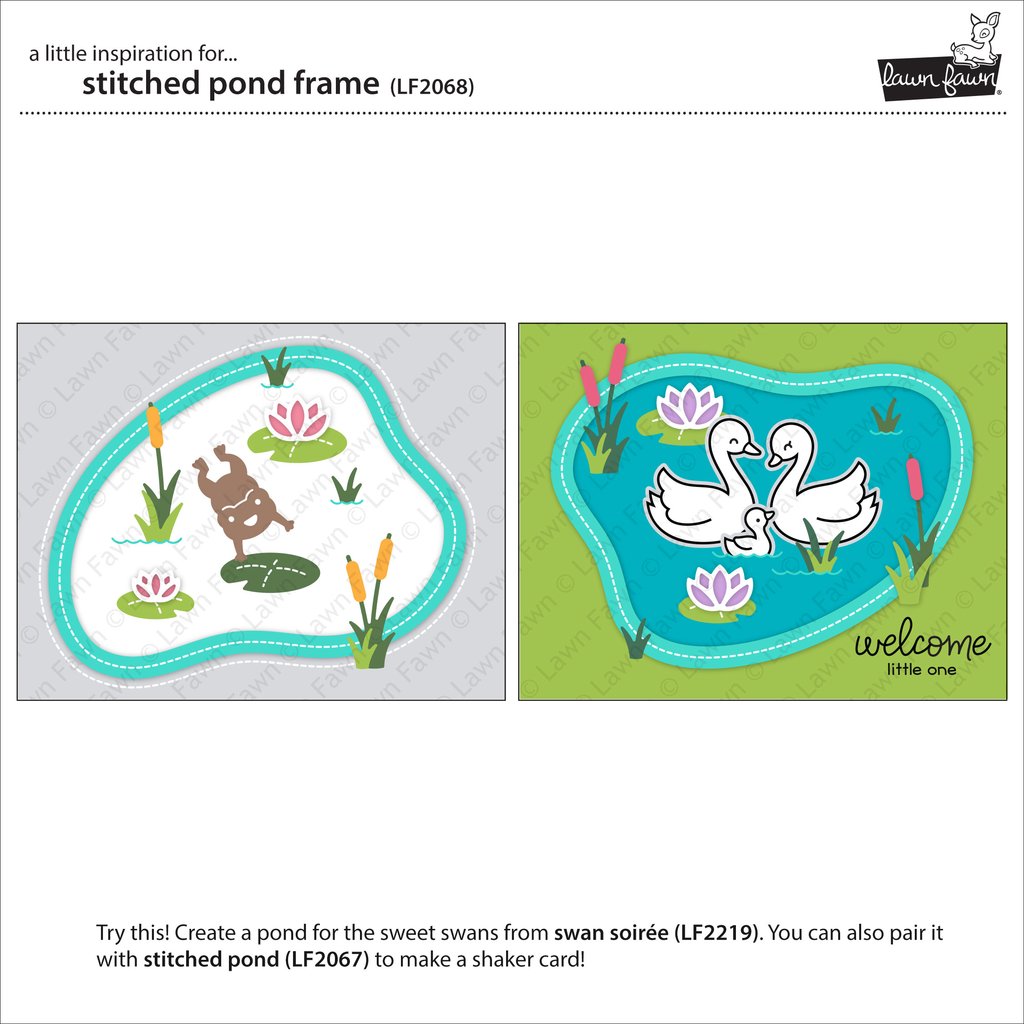 Stitched Pond Frame - lawn cuts Stitched Pond Frame - lawn cuts