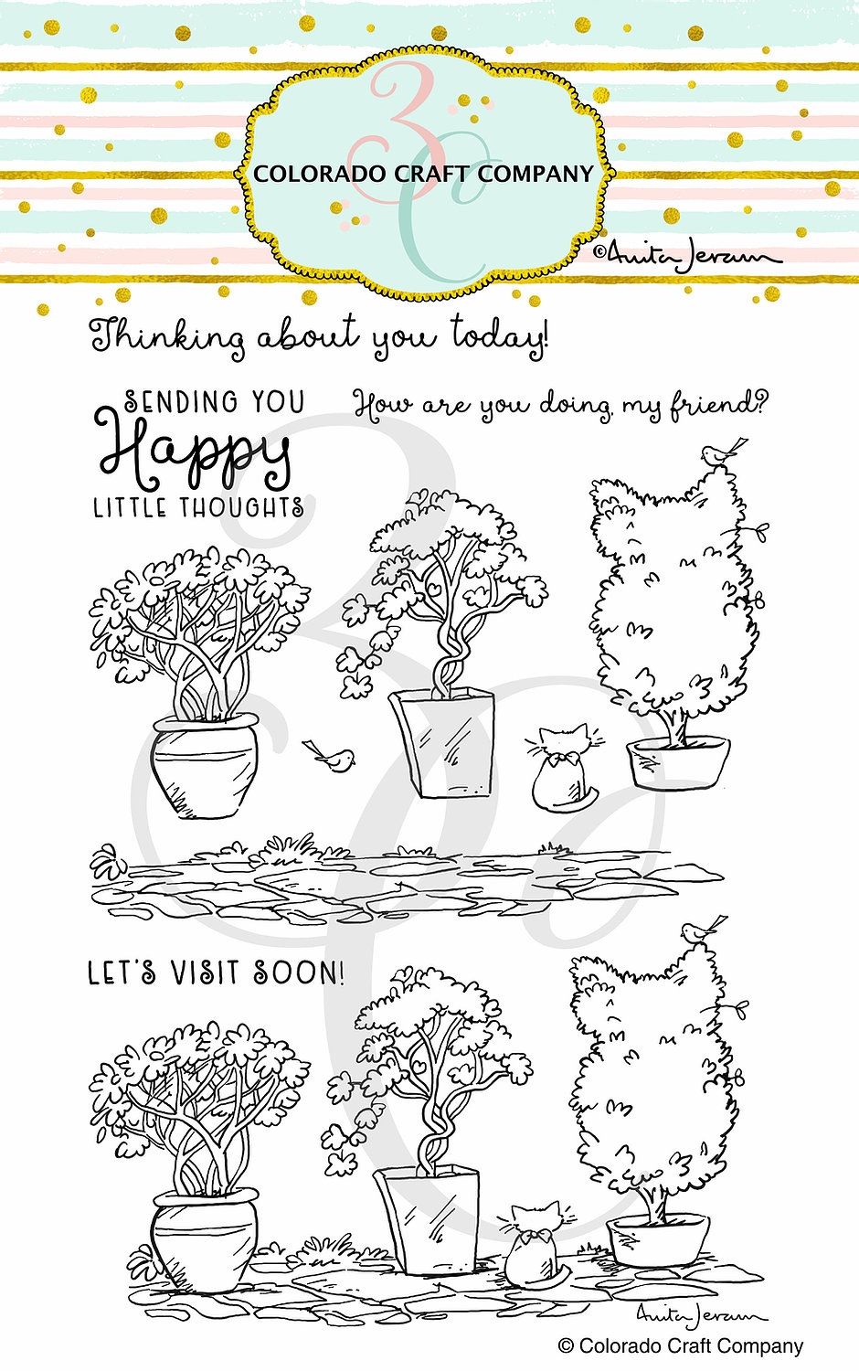 Topiaries & Kitten - Anita Jeram