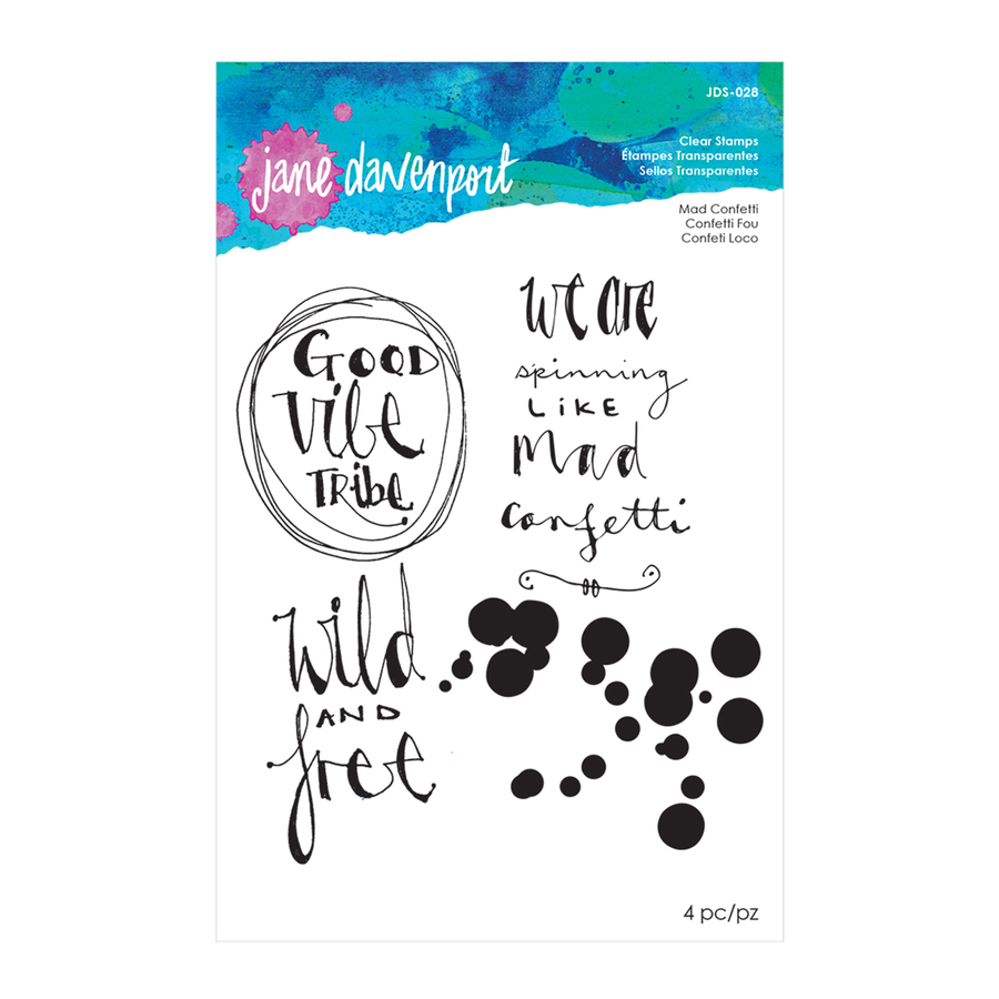 Mad Confetti - Acrylic Stamps - Jane Davenport Mad Confetti - Acrylic Stamps - Jane Davenport