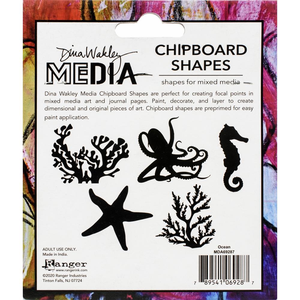 Ocean - Dina Wakley Media Chipboard Shapes Ocean - Dina Wakley Media Chipboard Shapes