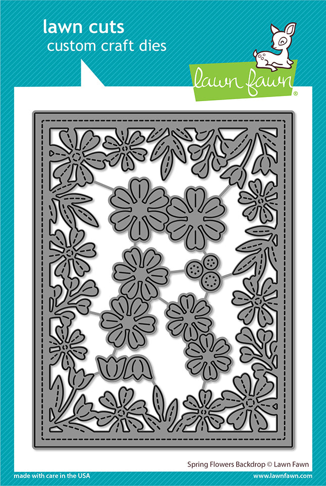 Spring Flowers Backdrop - Lawn Cuts