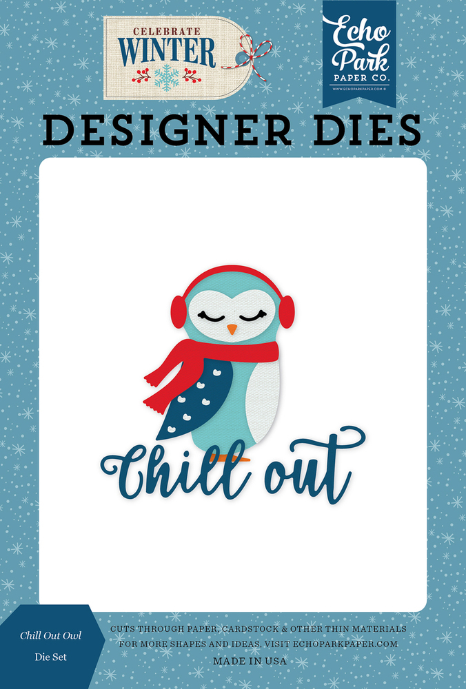 Chill Out Owl Die Set - Celebrate Winter - Echo Park