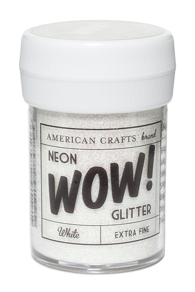 American Crafts - WOW! - Extra Fine Glitter Neon - White American Crafts - WOW! - Extra Fine Glitter Neon - White