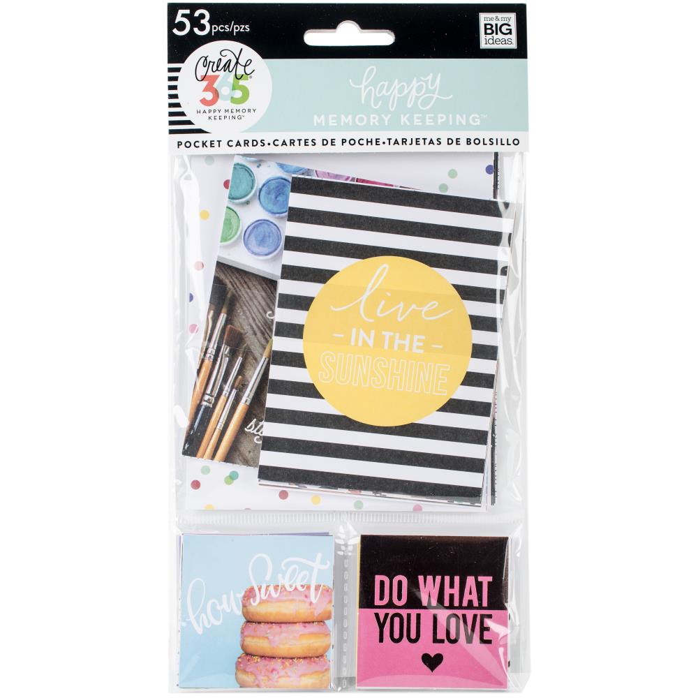 Happy Memory Keeping Big Pocket Cards 53/Pkg - Happy Planner