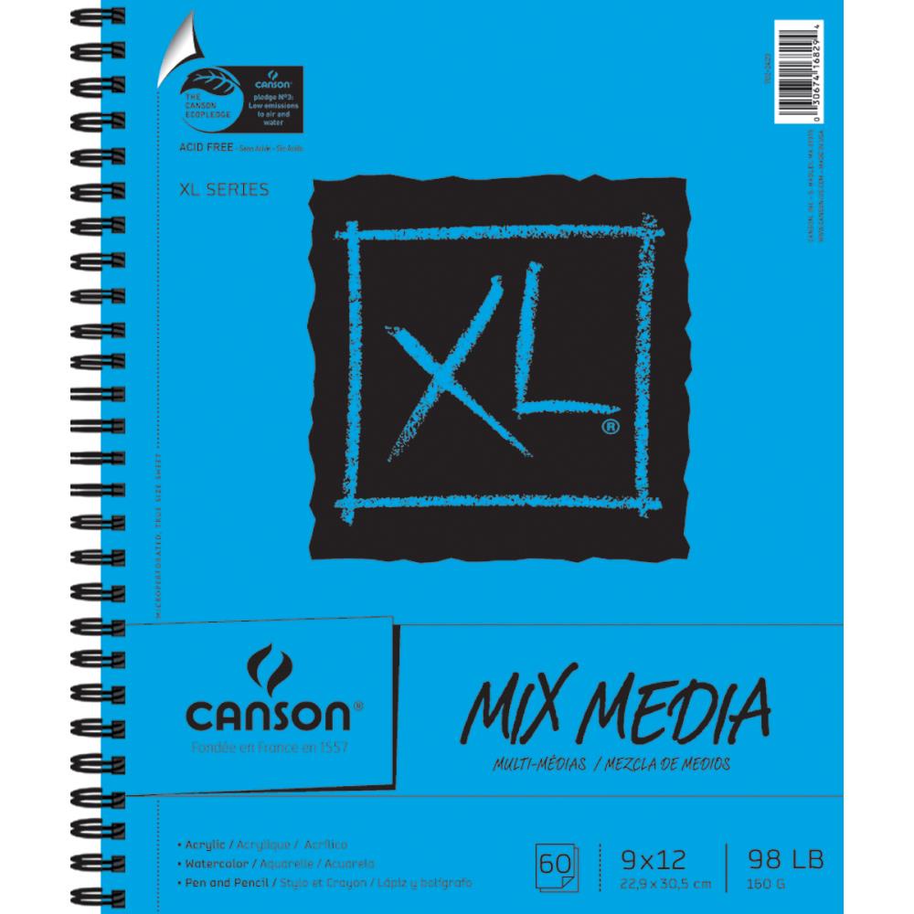 Canson XL Spiral Multi-Media Paper Pad 9"X12"