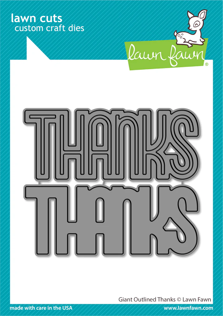 Giant Outlined Thanks - Lawn Cuts