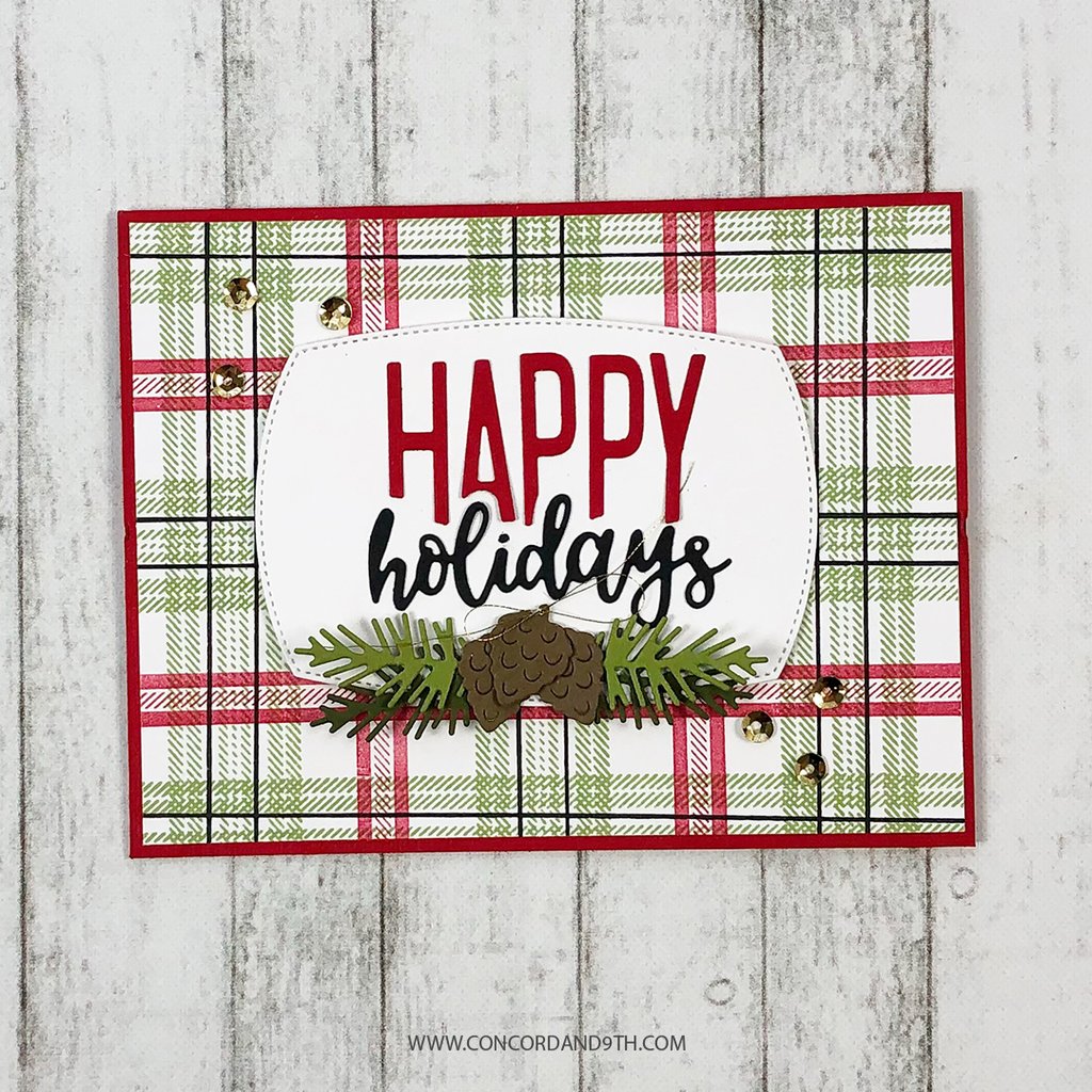 Happy Holidays Label - Dies