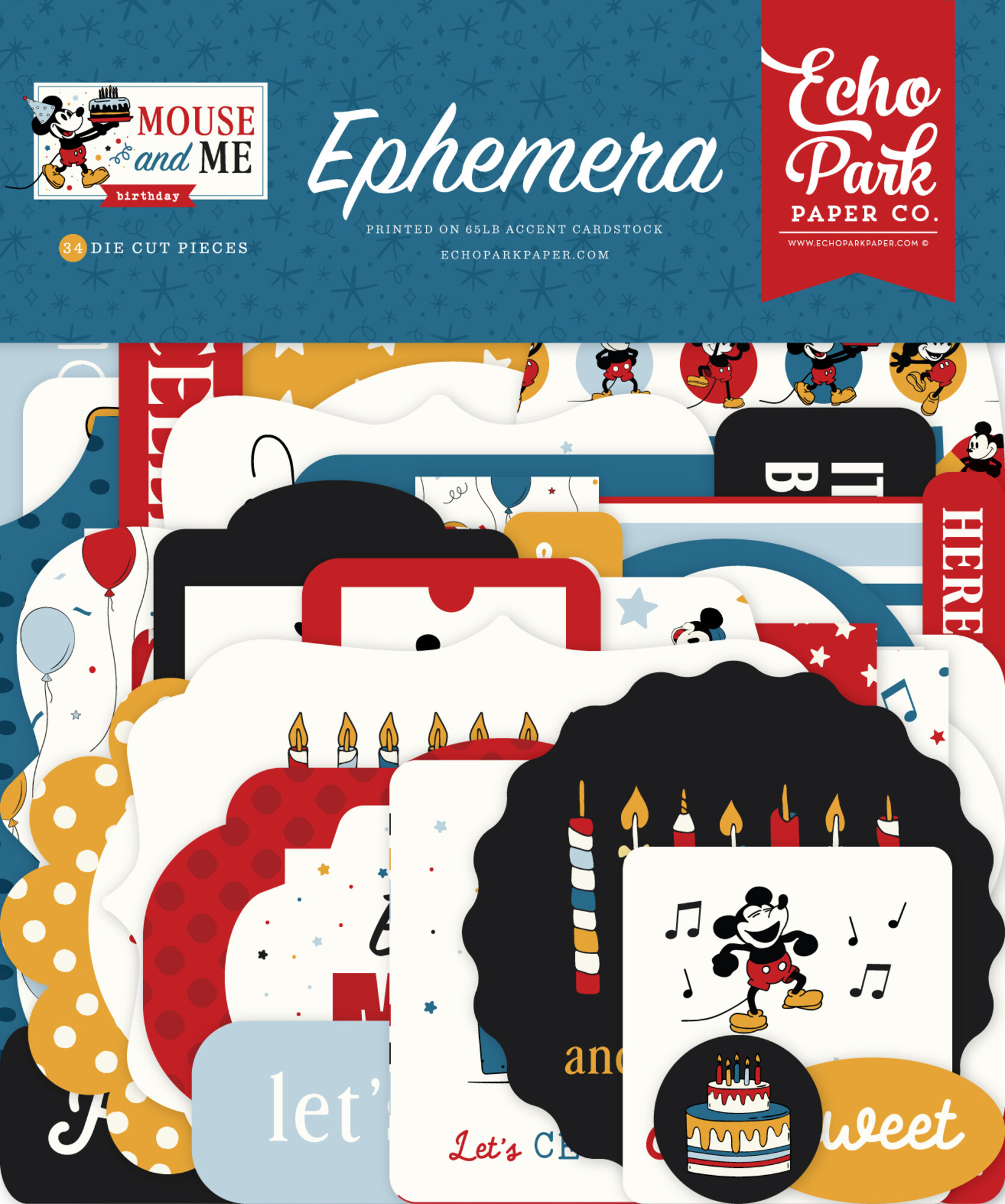 Ephemera - Mouse And Me Birthday - Echo Park Ephemera - Mouse And Me Birthday - Echo Park