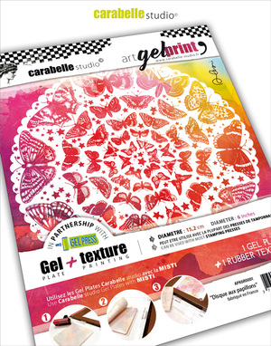 Disque aux papillons by Alexi - Art Gel Print Rond Disque aux papillons by Alexi - Art Gel Print Rond