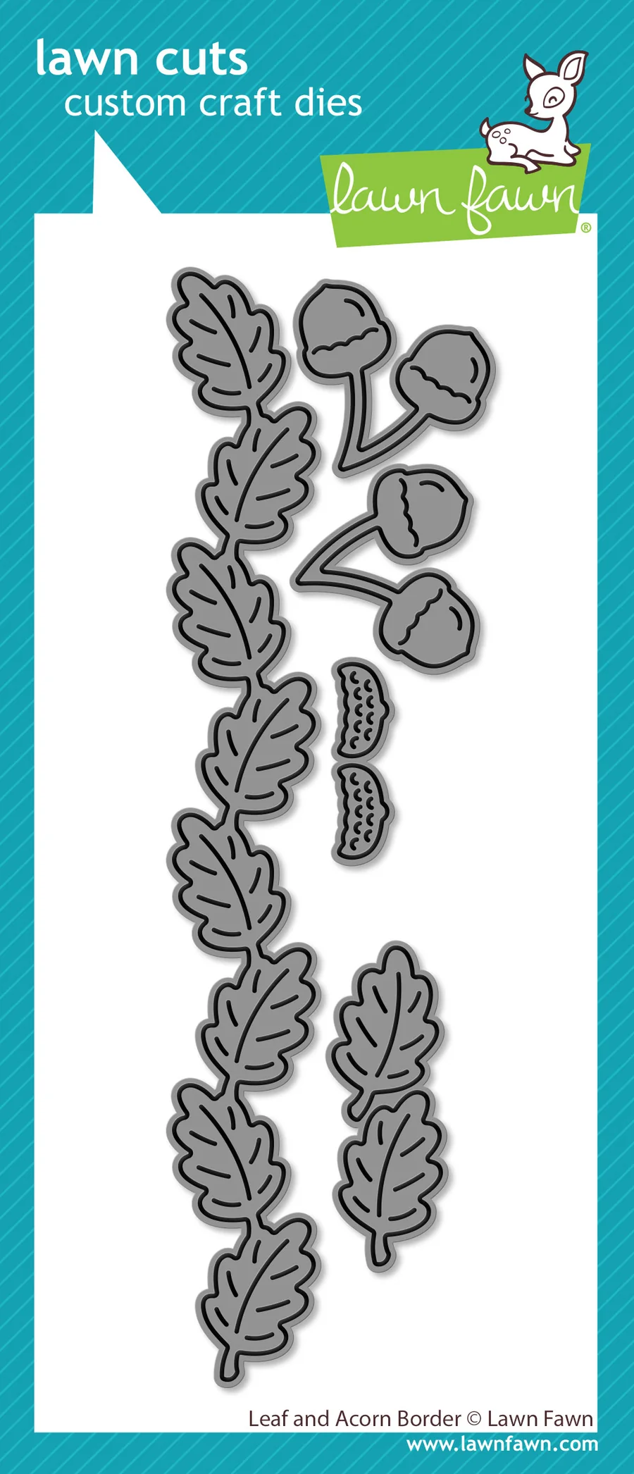Leaf And Acorn Border - Lawn Cuts Leaf And Acorn Border - Lawn Cuts