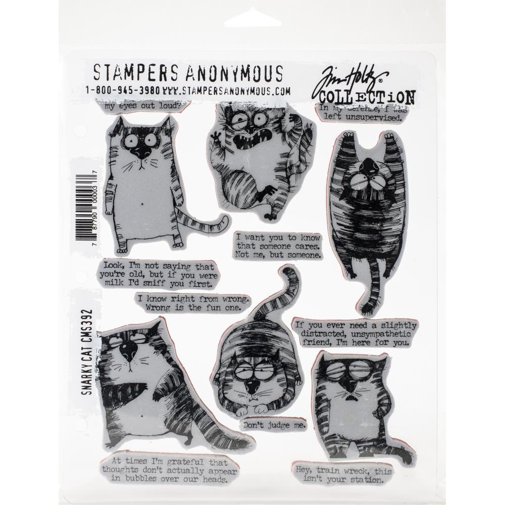Snarky Cat - Tim Holtz Cling Stamps