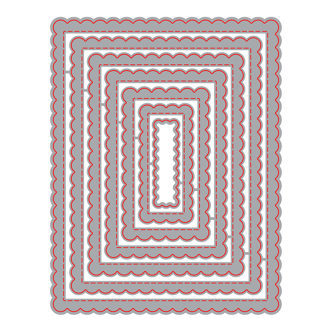 Scallop A2 Card Frames - Honey Cuts Scallop A2 Card Frames - Honey Cuts