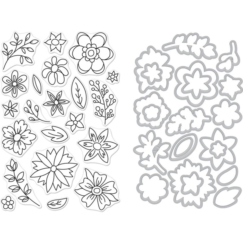 Magnolia - Hero Arts Florals Clear Stamp & Die Combo