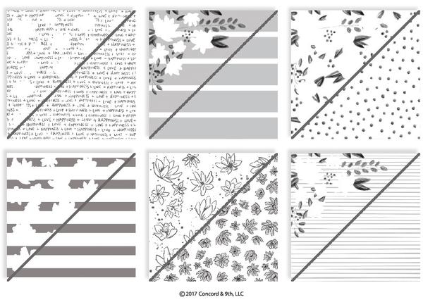 Floral Fill-In patterned paper
