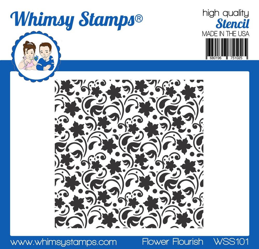 Flower Flourish Stencil Flower Flourish Stencil