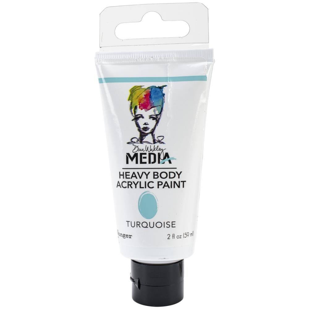 Turquoise - Dina Wakley Media Heavy Body Acrylic Paint 2oz Turquoise - Dina Wakley Media Heavy Body Acrylic Paint 2oz