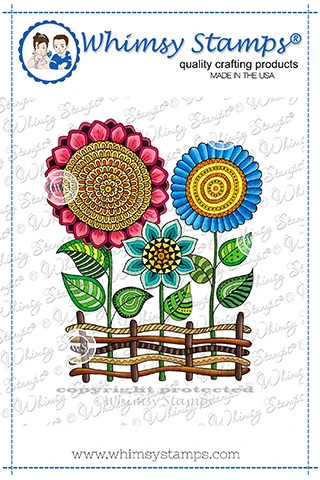 Zen Garden - Rubber Cling Stamp