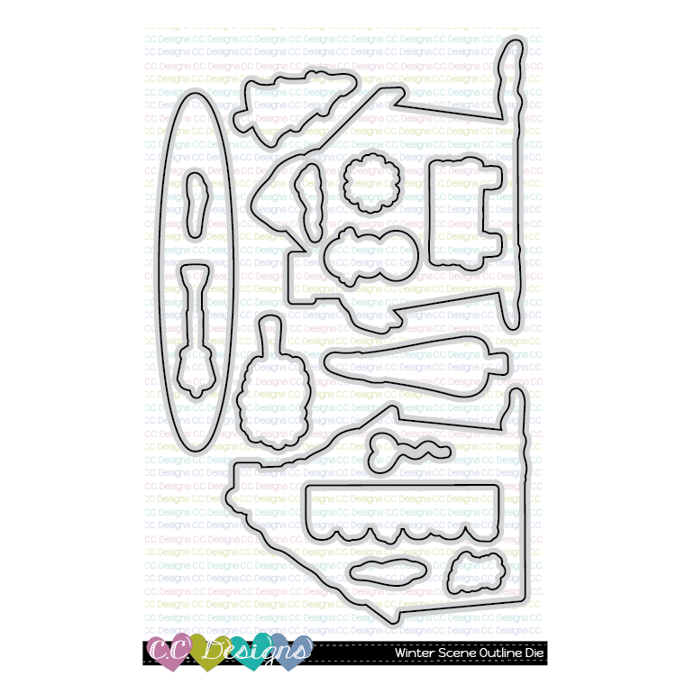 Winter Scene - Outline Metal Die