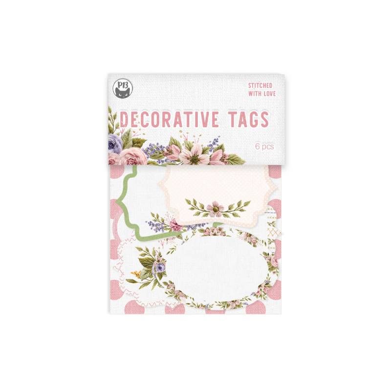 Decorative Tags 04 - Stitched with Love