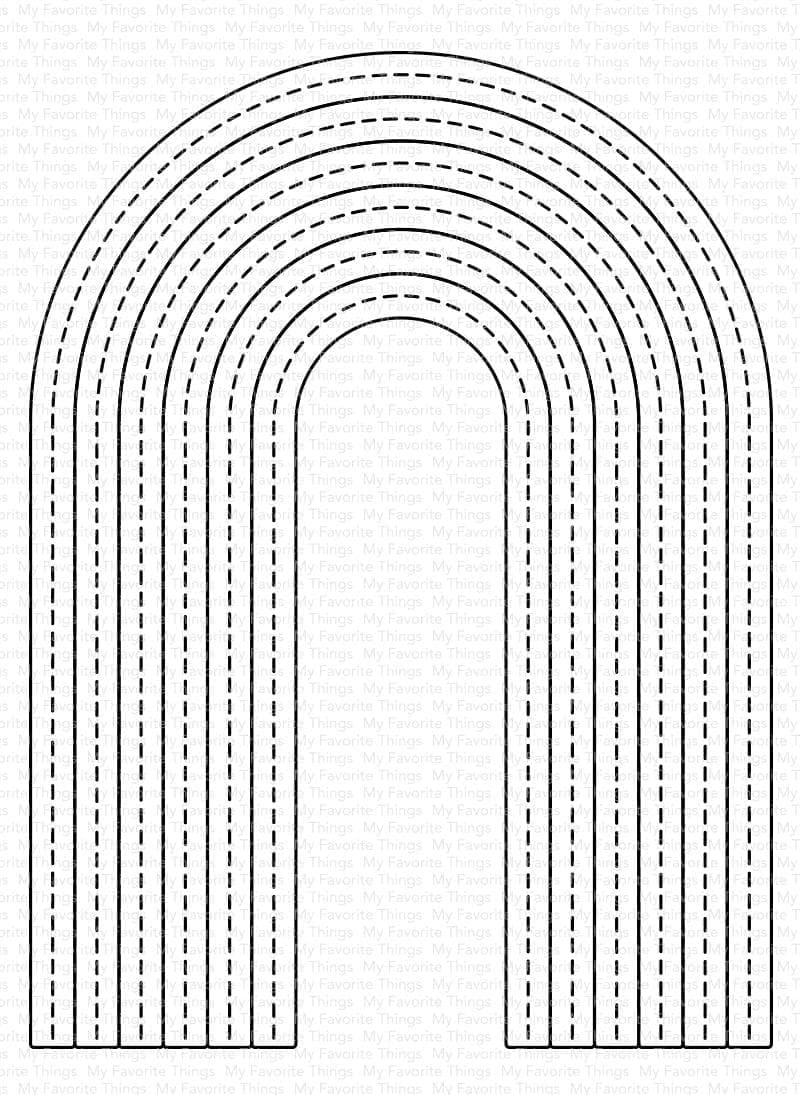 Stitched Tall Rainbow - Die-namics Stitched Tall Rainbow - Die-namics