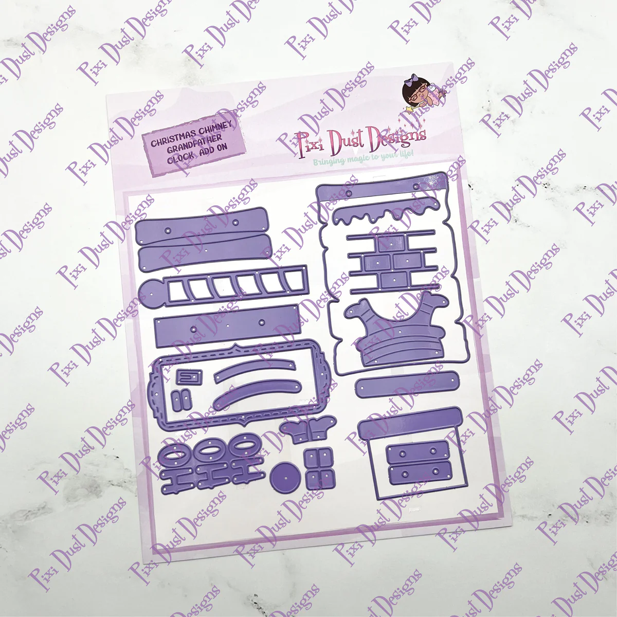 Christmas Chimney Grandfather Clock Add-On - Pixi Cuts Christmas Chimney Grandfather Clock Add-On - Pixi Cuts