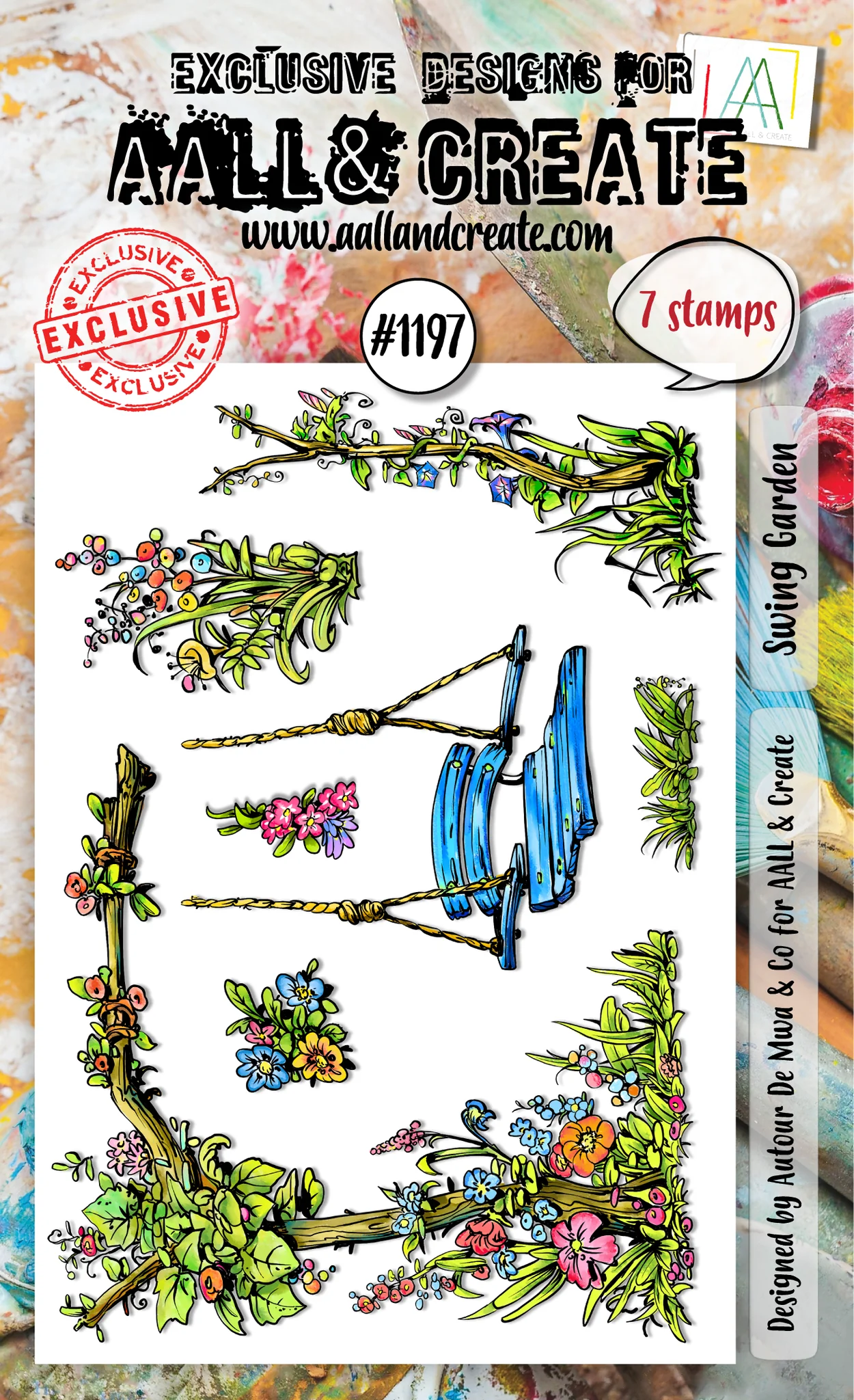 Swing Garden - #1197 - A6 Stamp Set Swing Garden - #1197 - A6 Stamp Set