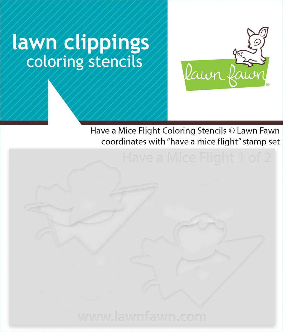 Have A Mice Flight - Coloring Stencil 