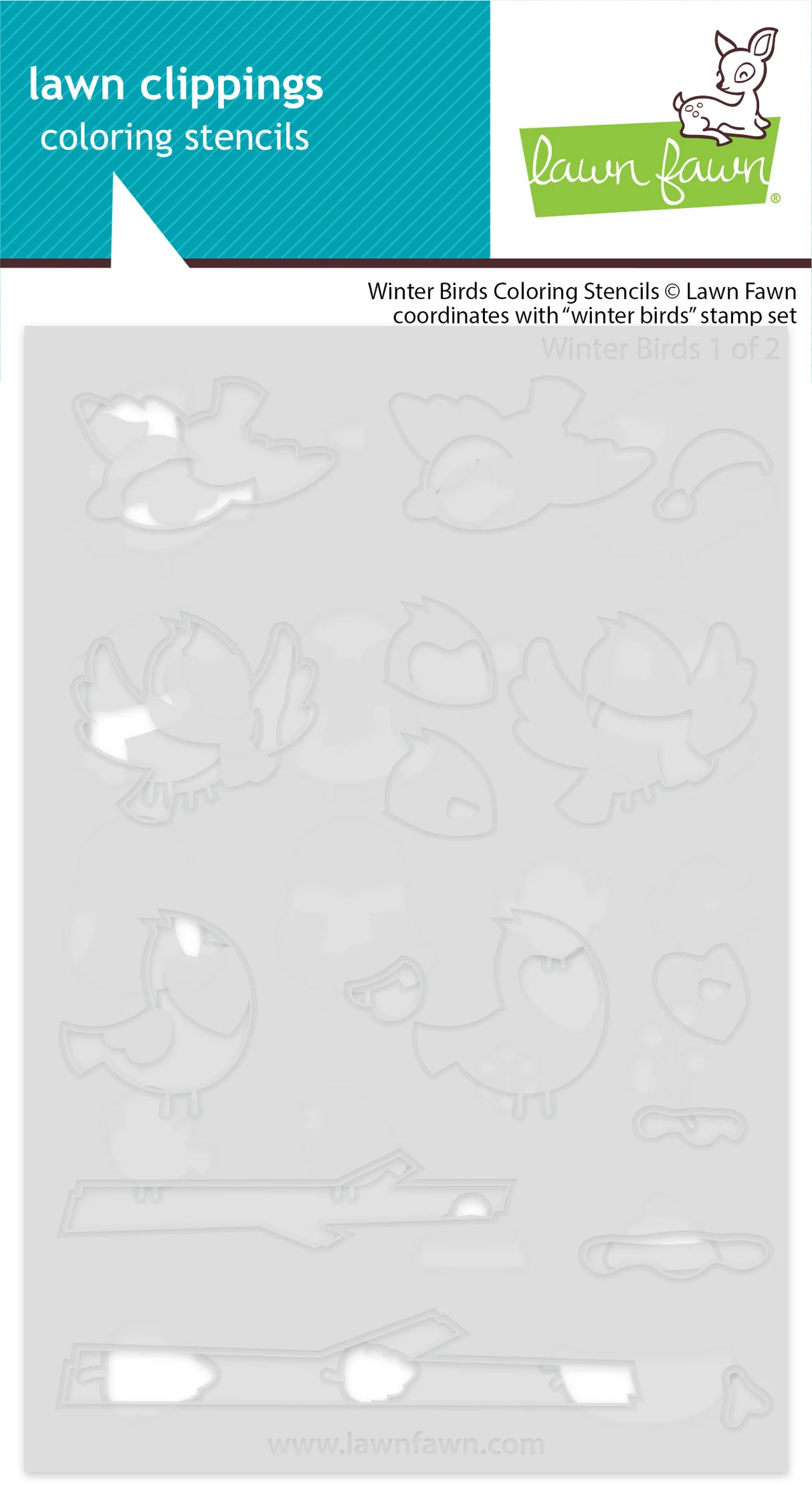 Winter Birds - Coloring Stencil Winter Birds - Coloring Stencil