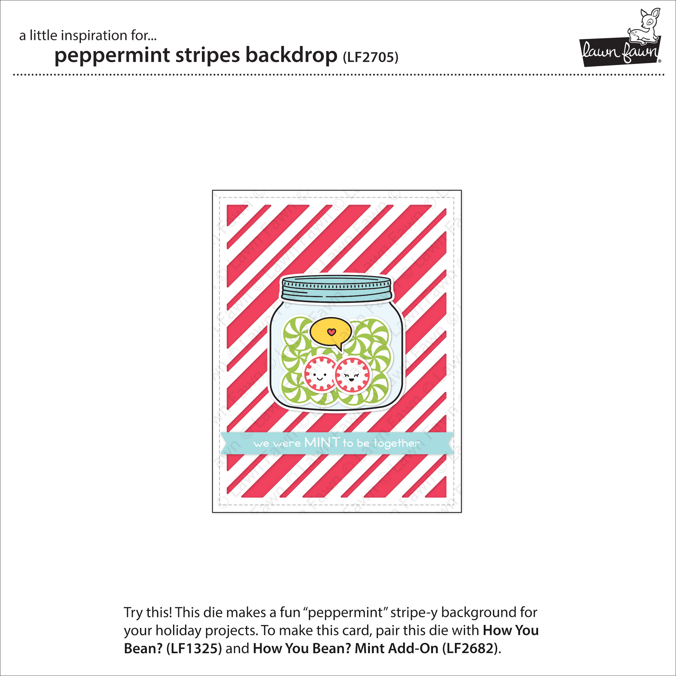 Peppermint Stripes Backdrop - Lawn Cuts