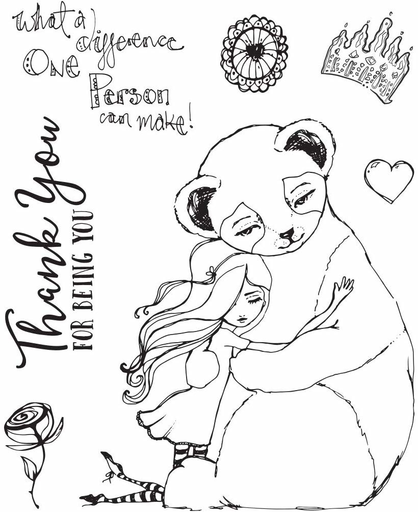 Panda Thank You - Acrylic Stamps - Jane Davenport Panda Thank You - Acrylic Stamps - Jane Davenport