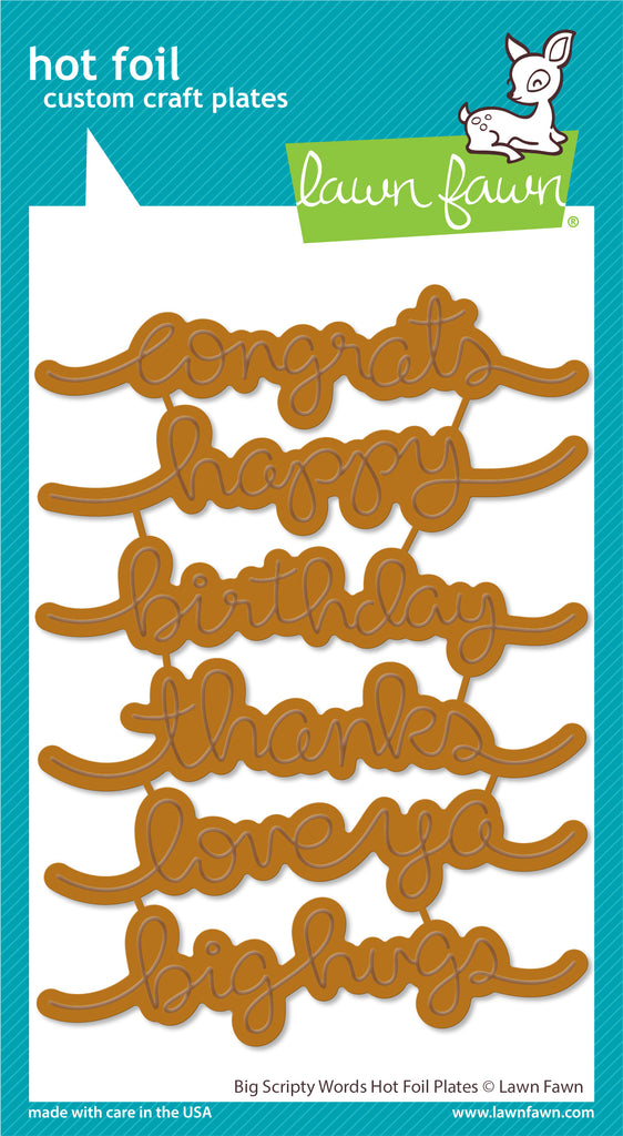 Big Scripty Words - Hot Foil Plates Big Scripty Words - Hot Foil Plates