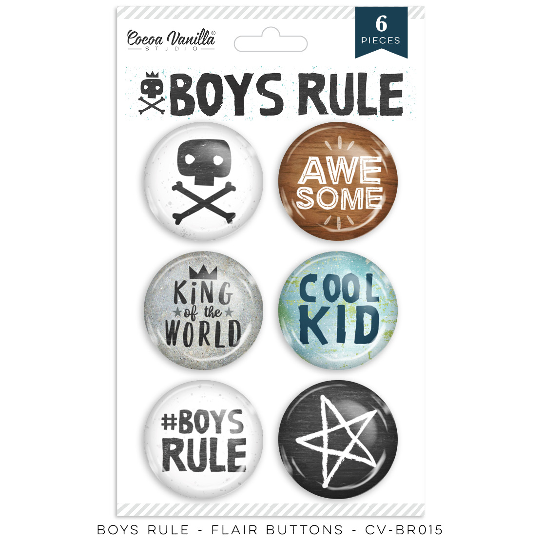 Flair Buttons - Boys Rule