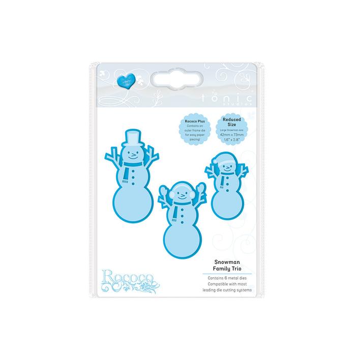 Snowman Family Christmas Trio - Tonic Studios - Rococo Plus Snowman Family Christmas Trio - Tonic Studios - Rococo Plus