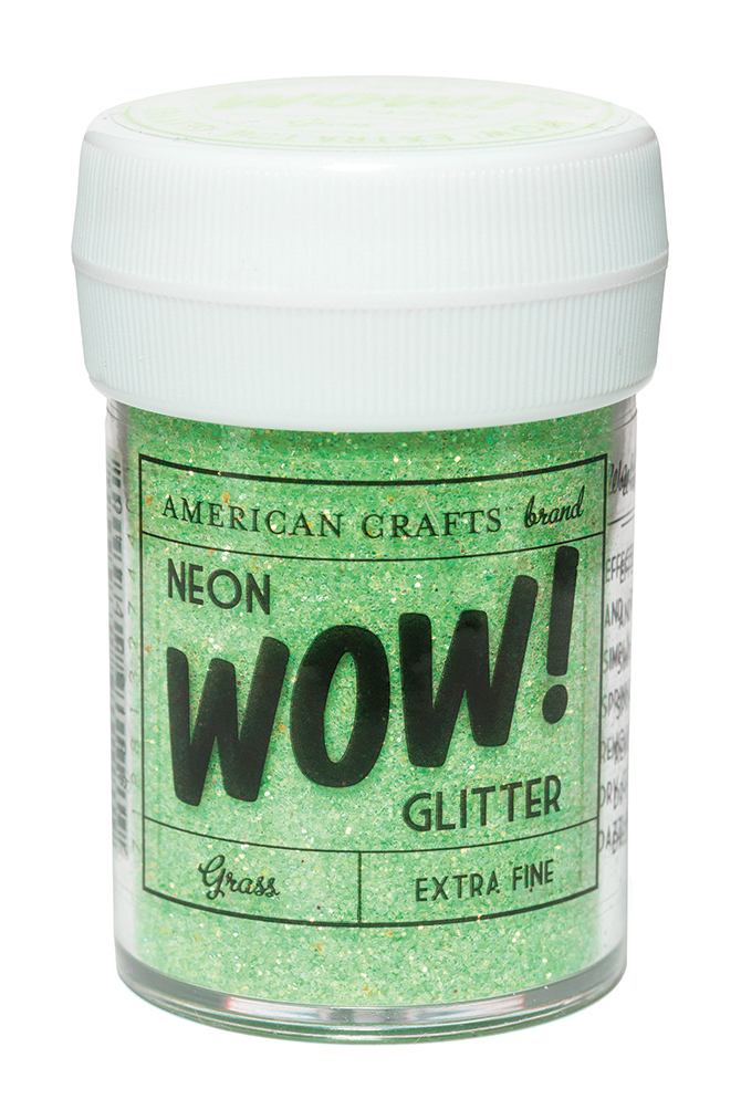 American Crafts - WOW! - Extra Fine Glitter Neon - Grass American Crafts - WOW! - Extra Fine Glitter Neon - Grass
