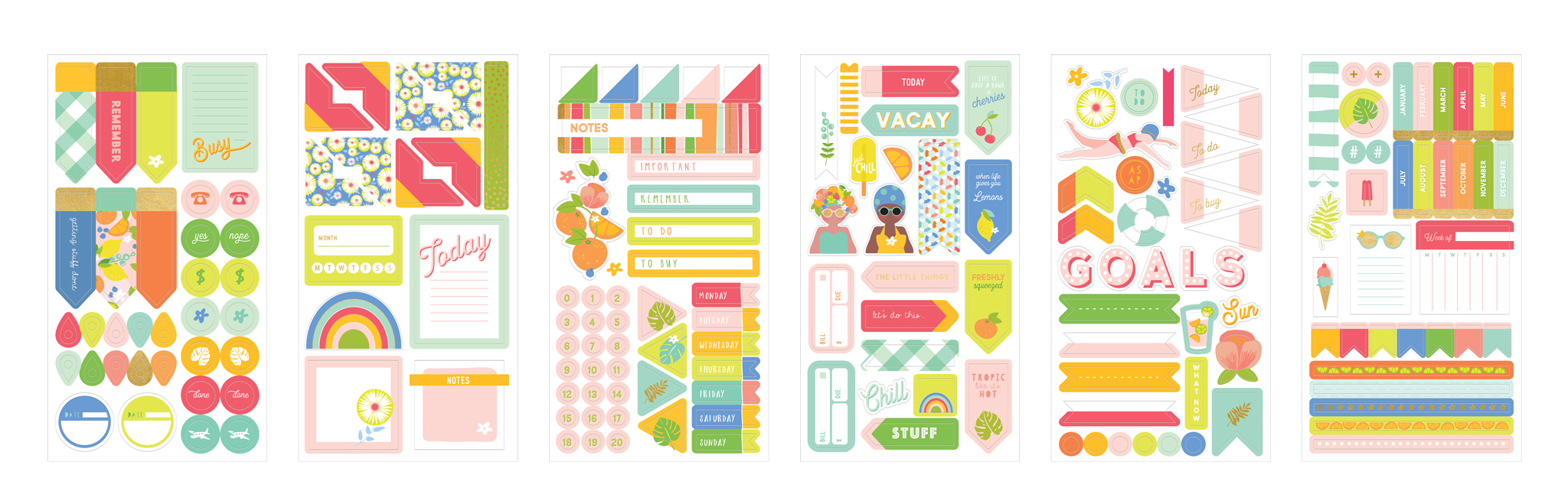 Planner Sticker Set - Tutti Frutti Collection - My Mind´s Eye Planner Sticker Set - Tutti Frutti Collection - My Mind´s Eye