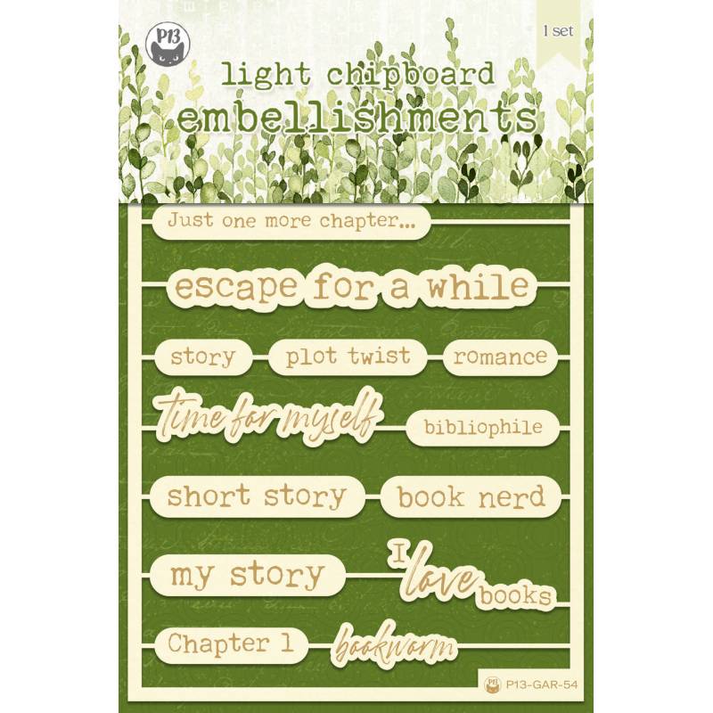 07 - Light Chipboard Embelishments - The Garden of Books