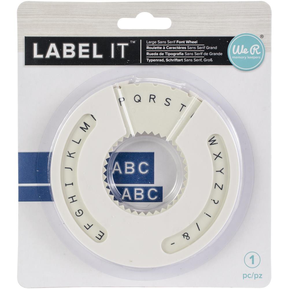 San Serif Large - LabelIT Font Wheel - We R Memory Keepers