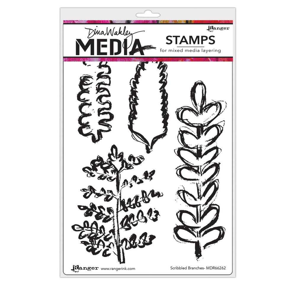 Scribbled Branches - Dina Wakley Scribbled Branches - Dina Wakley