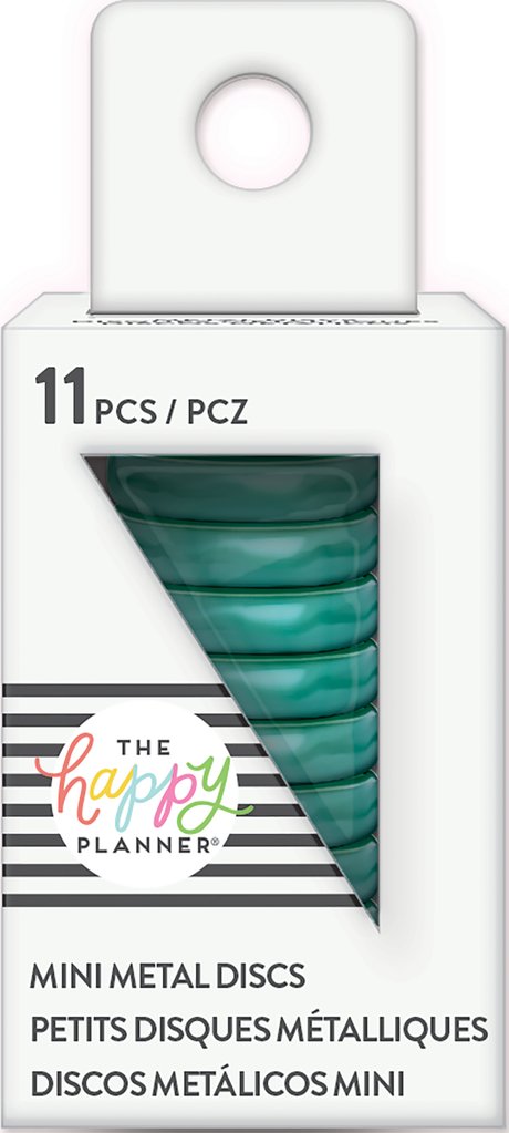 Teal - Mini Metal Discs - Happy Planner - 0.75"