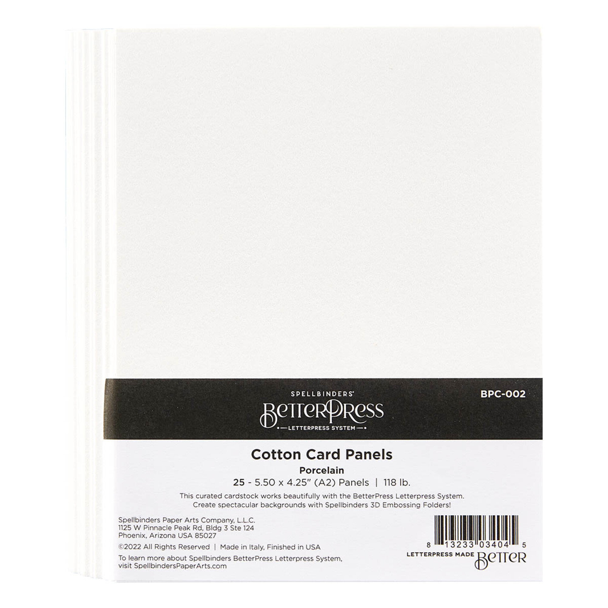 Porcelain - BetterPress Cotton Card Panels - 4.25x5.5 Inch Porcelain - BetterPress Cotton Card Panels - 4.25x5.5 Inch