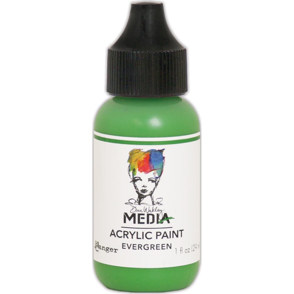 Evergreen - Dina Wakley Media Heavy Body Acrylic Paint 1oz Evergreen - Dina Wakley Media Heavy Body Acrylic Paint 1oz