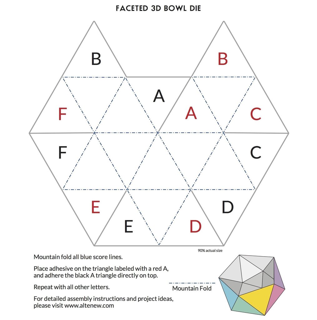 Faceted 3D Bowl - Die