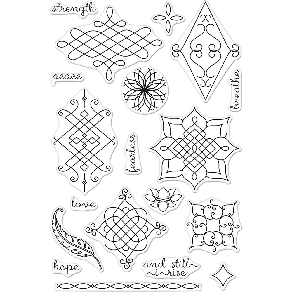 Ornate Henna Patterns - Hero Arts Clear Stamps