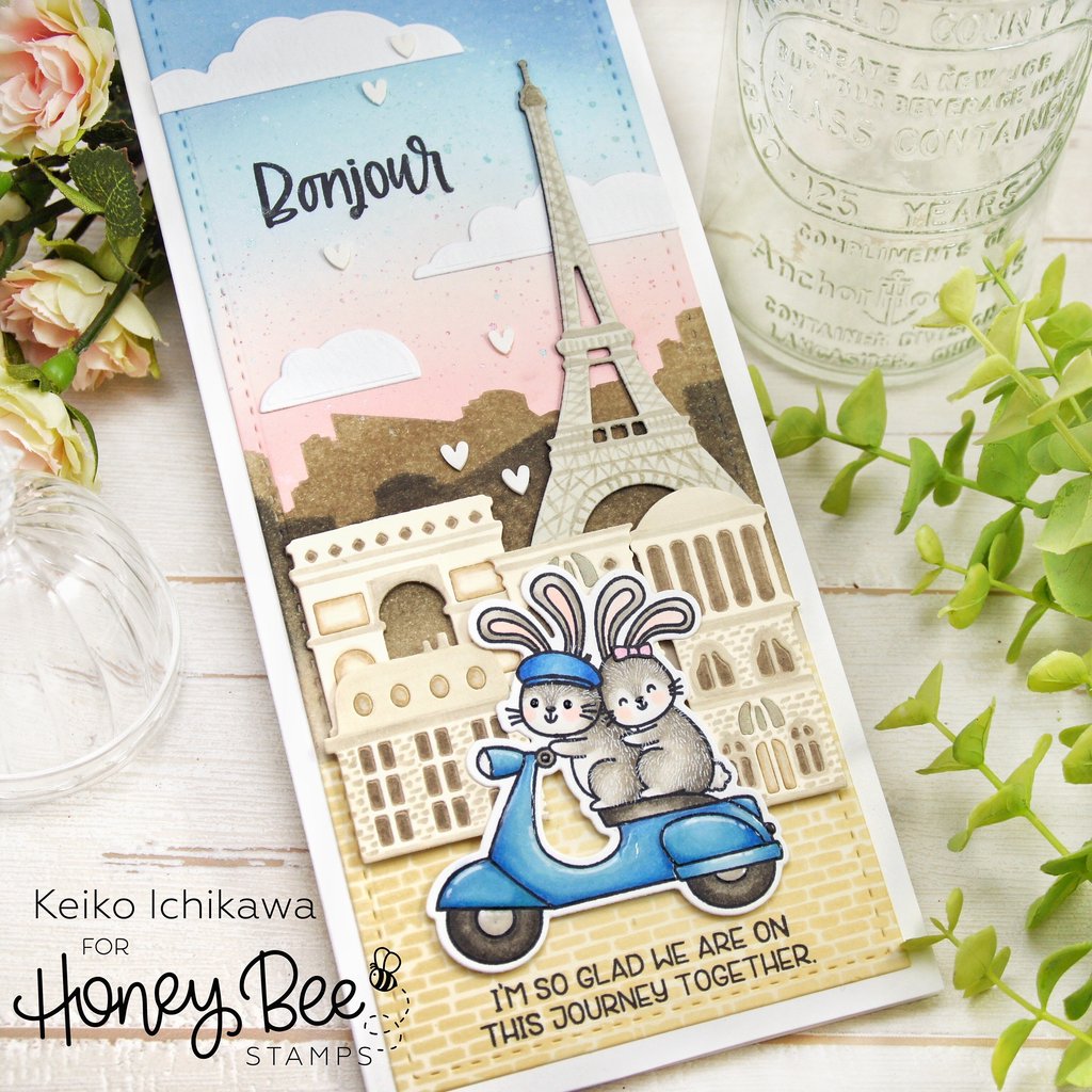 Slimline Sentiments: Stitched - Honey Cuts