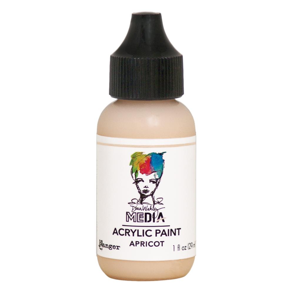 Apricot - Dina Wakley Media Heavy Body Acrylic Paint 1oz Apricot - Dina Wakley Media Heavy Body Acrylic Paint 1oz